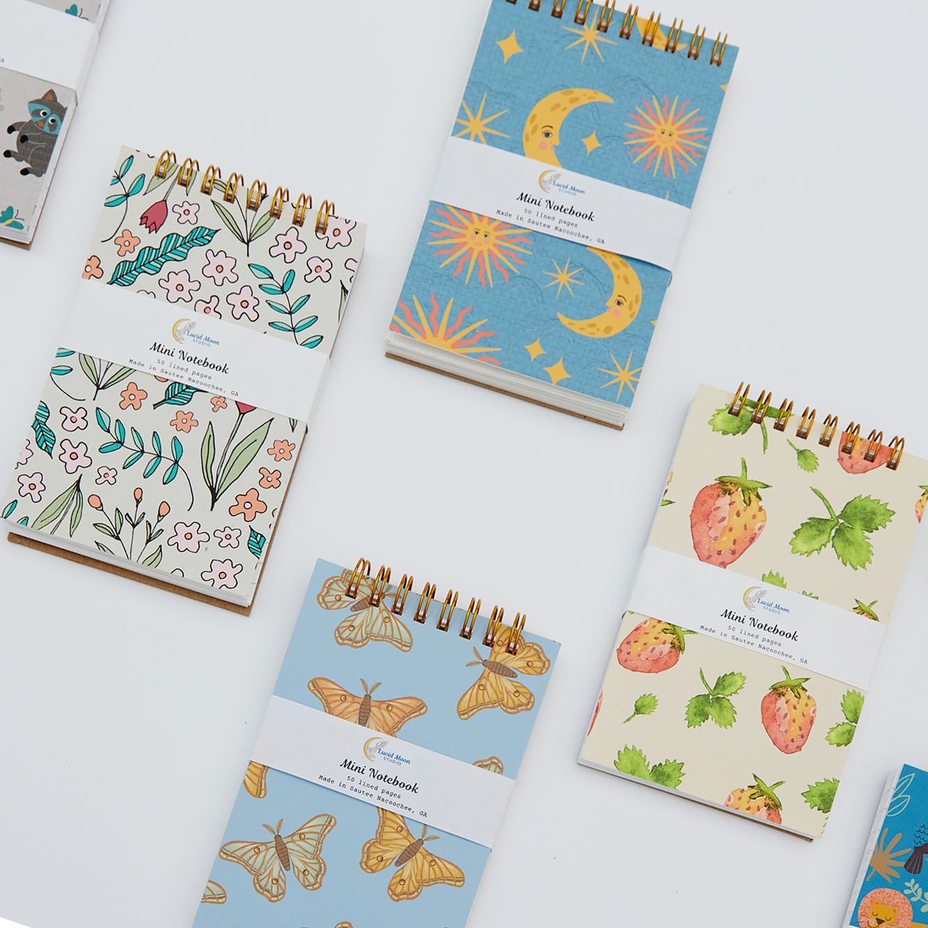 Lucid Moon Studio, LLC – Caderno por atacado – Nature Encontra Bloco de Notas de Bolso com Espiral Superior2