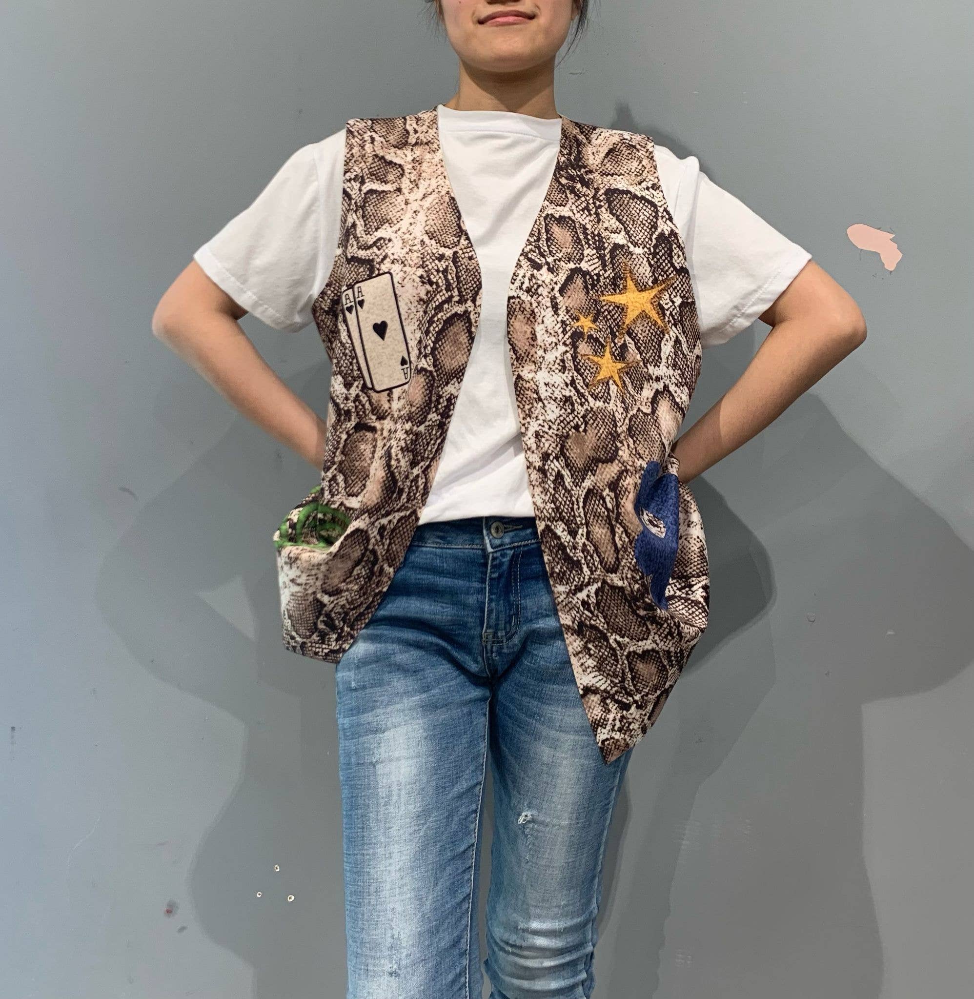 REMOVED BRAND - Wholesale Outerwear Vest - Women's - print gile1