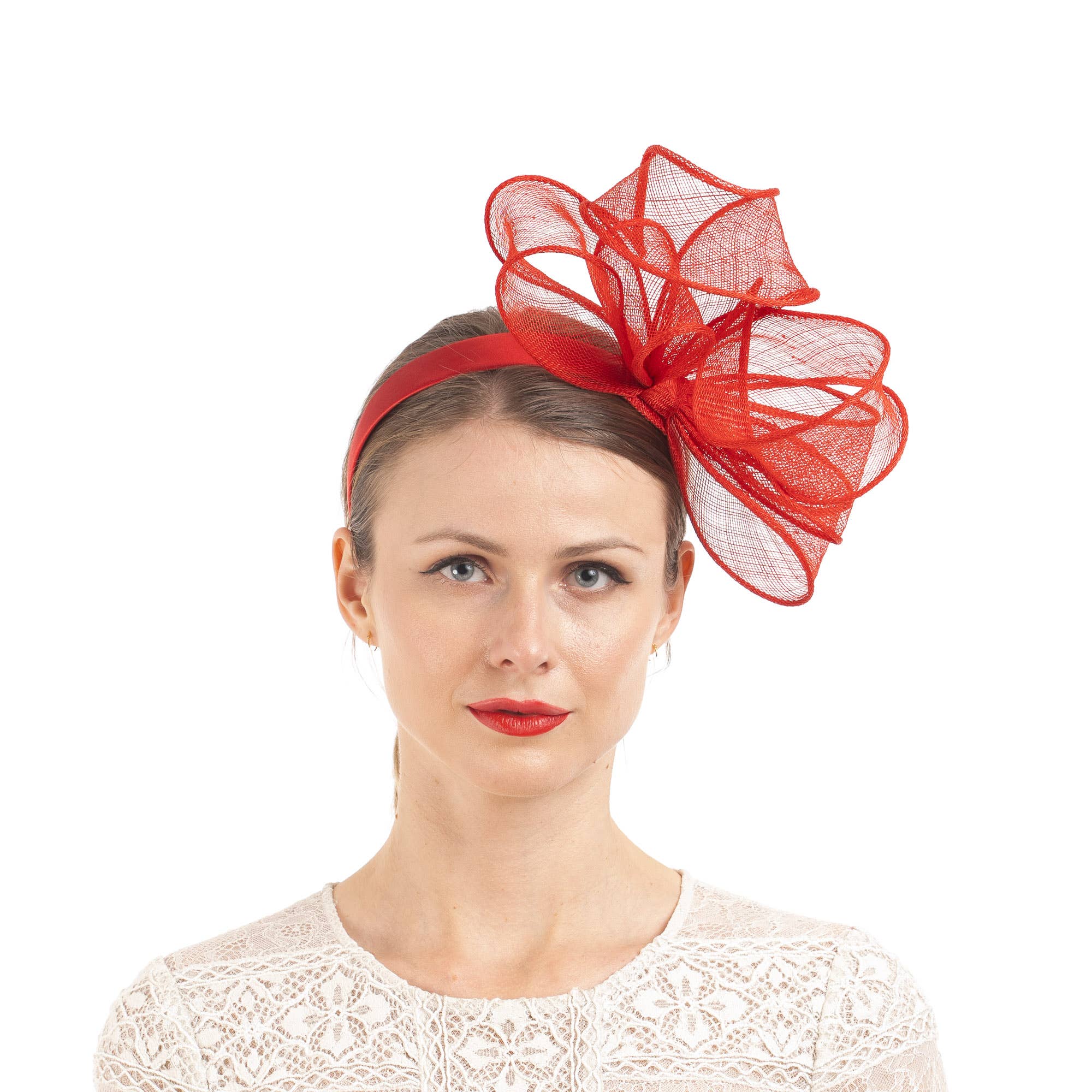 KaKyCo – wholesale Fascinator-hatt - Dam – Sinamay-loopfascinator på 2,5 cm hårband | 5938H15