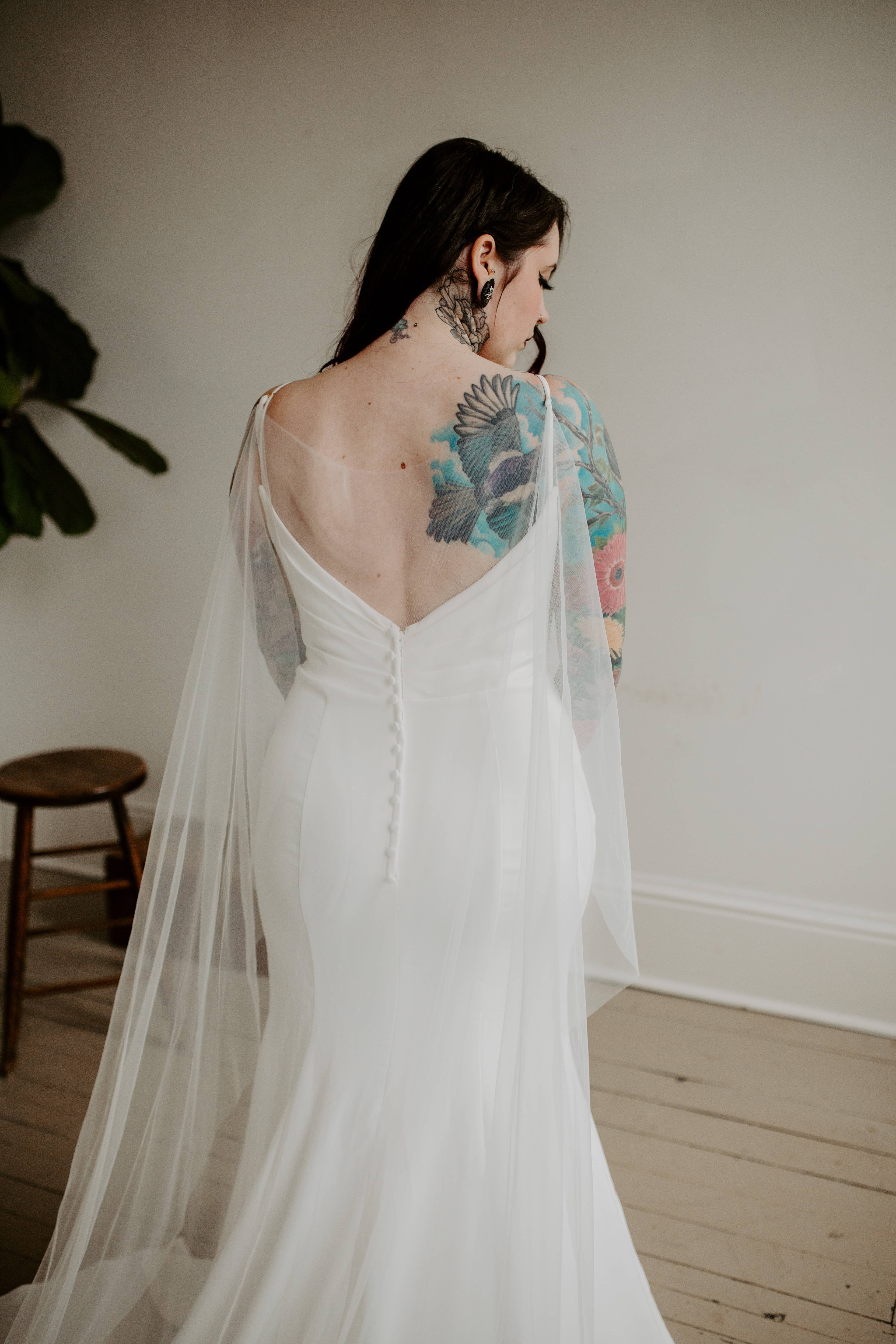 Ruffled Rose Veils - Vente Voile – femme - Cape voile douce3