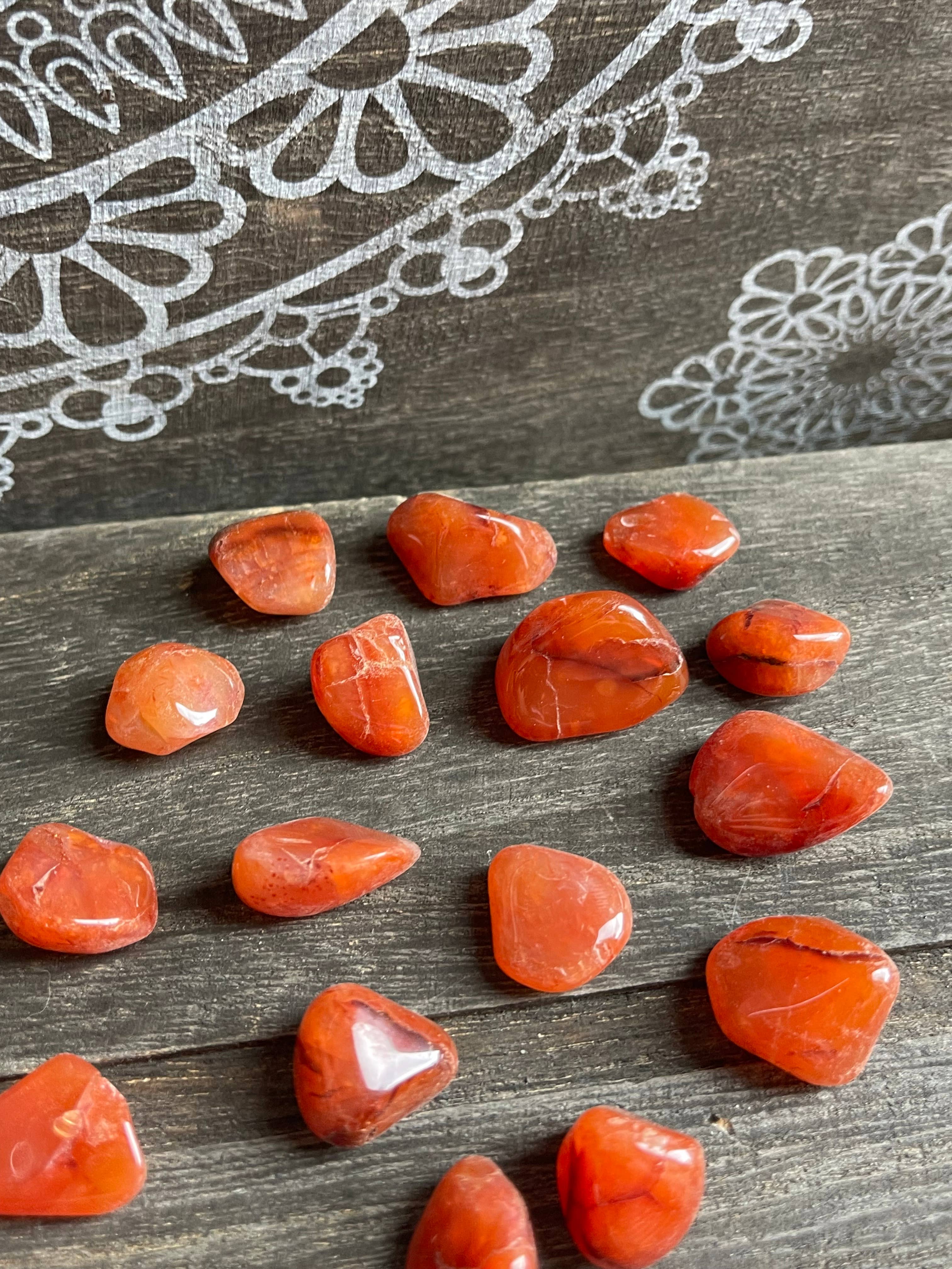 Tumbledshop - Wholesale Spiritual Stone/Crystal - Carnelian Tumbled Stones, You Choose10