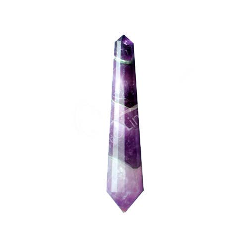 Oceanic Linkways Inc - Wholesale Spiritual Stone/Crystal - POINT - AMETHYST DOUBLE TERMINATED 16 FACETS 2" (PC)0