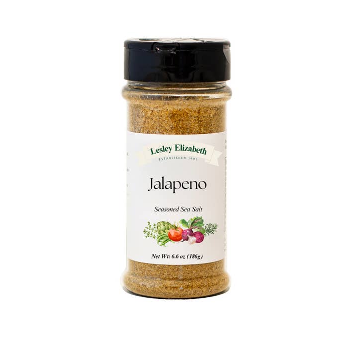 Lesley Elizabeth Jalapeno Seasoned Sea Salt (250mL PET) for wholesale by Hongar Farms