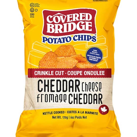 Covered Bridge - Vente Chips - 170g Cheddar Crinkle Cut0