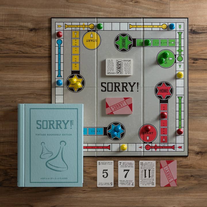 WS Game Company - Wholesale Board Game - Sorry! Vintage Bookshelf Edition