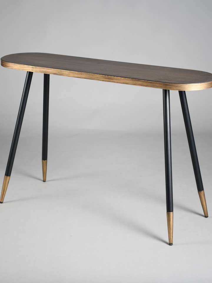 FUA050 ELEGANT BLACK/GOLD CONSOLE 120X33X70 for wholesale by JF The Reborn Home