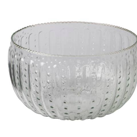 Ruffle Glass Lines Large Bowl for wholesale by Be Home US
