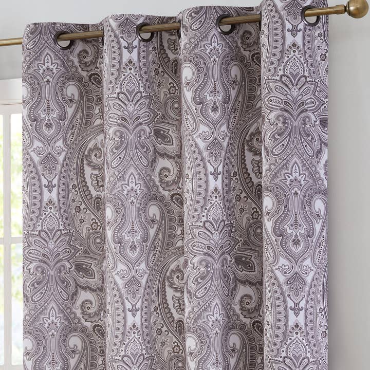 Paris Paisley Blackout Grommet Curtain Panels for wholesale by HLC.me