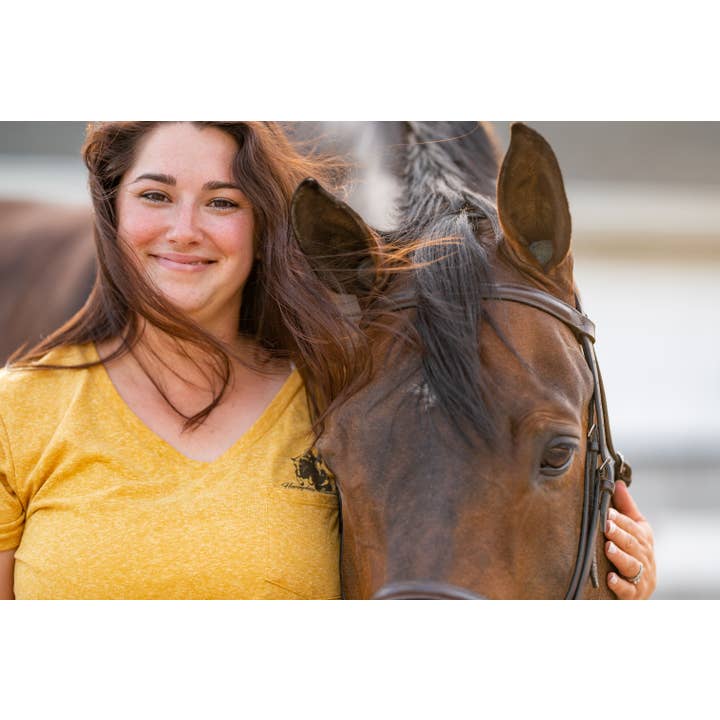 Knees To Nose Pocket Tee for wholesale by Horseplay Apparel