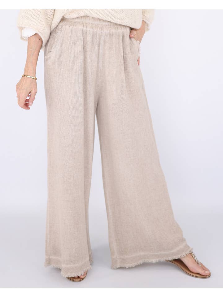 Cadenza Italy Ltd - Wholesale Pants - Women's - Linen and Cotton Blend Trousers