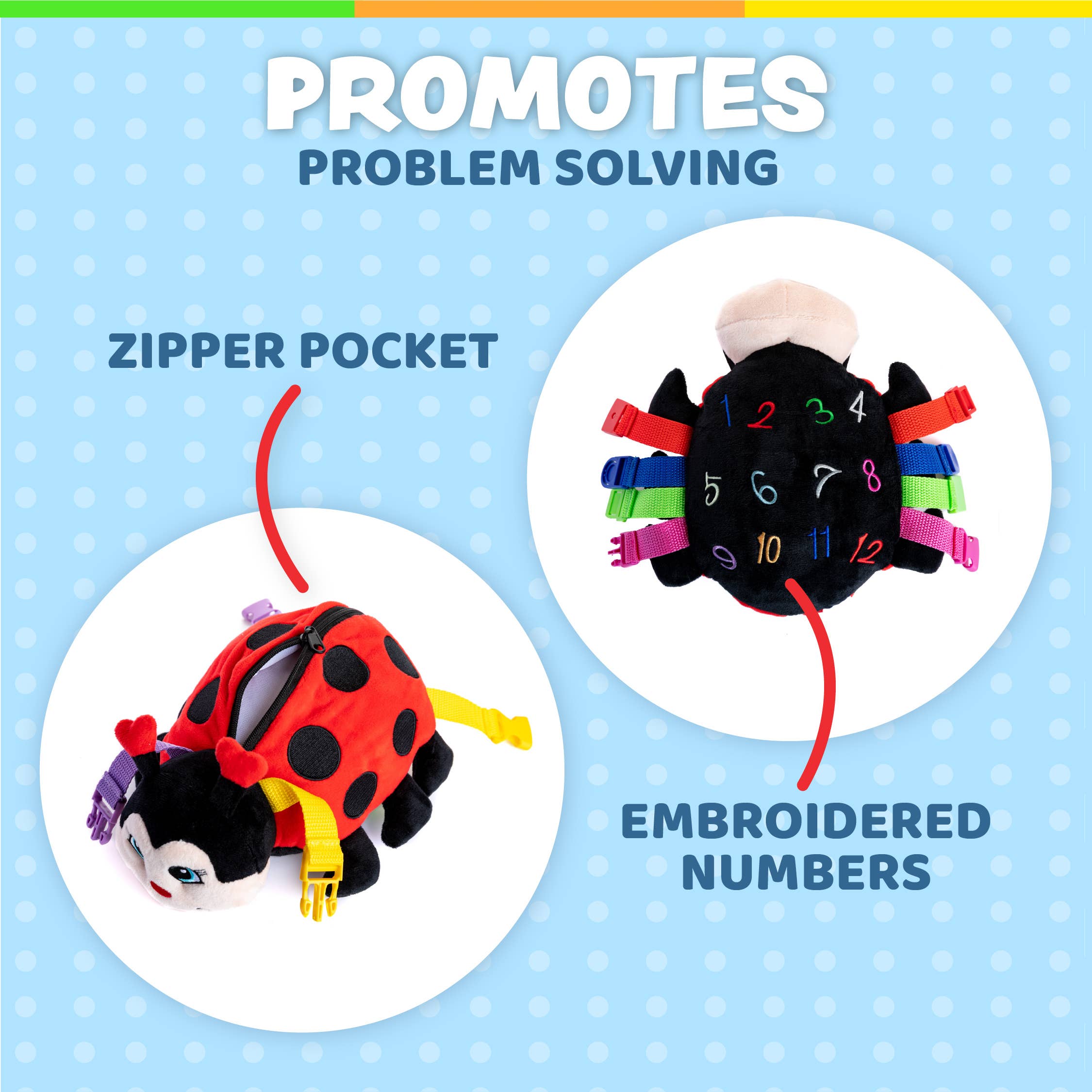 Buckle Toys – Großhandel Kuschel-/Plüschtier – Kind & Baby – Becky Marienkäfer3