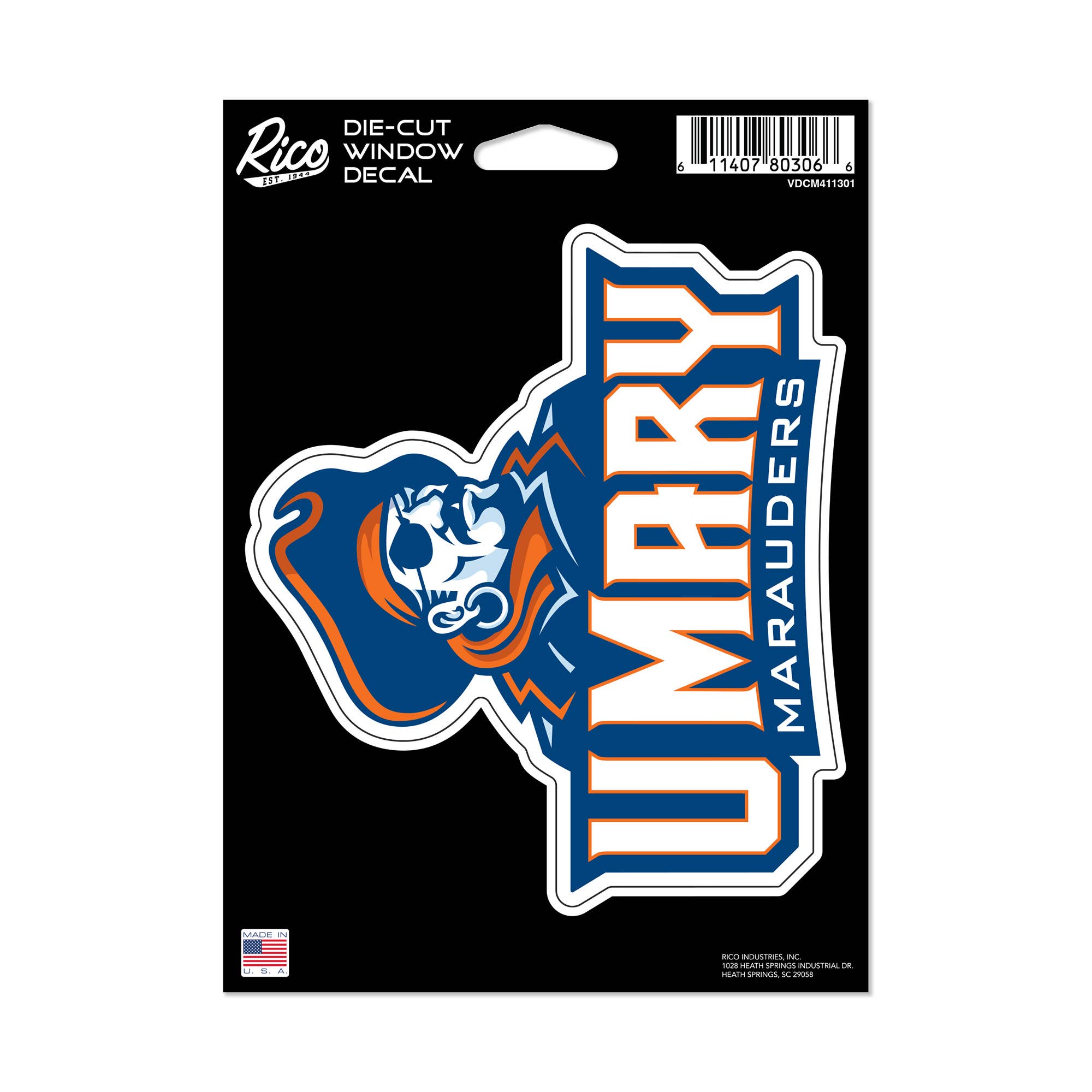 Rico Industries - Vente Breloque décorative pour voiture – unisexe - NCAA Mary Marauders Autocollant Découpé Moyen0