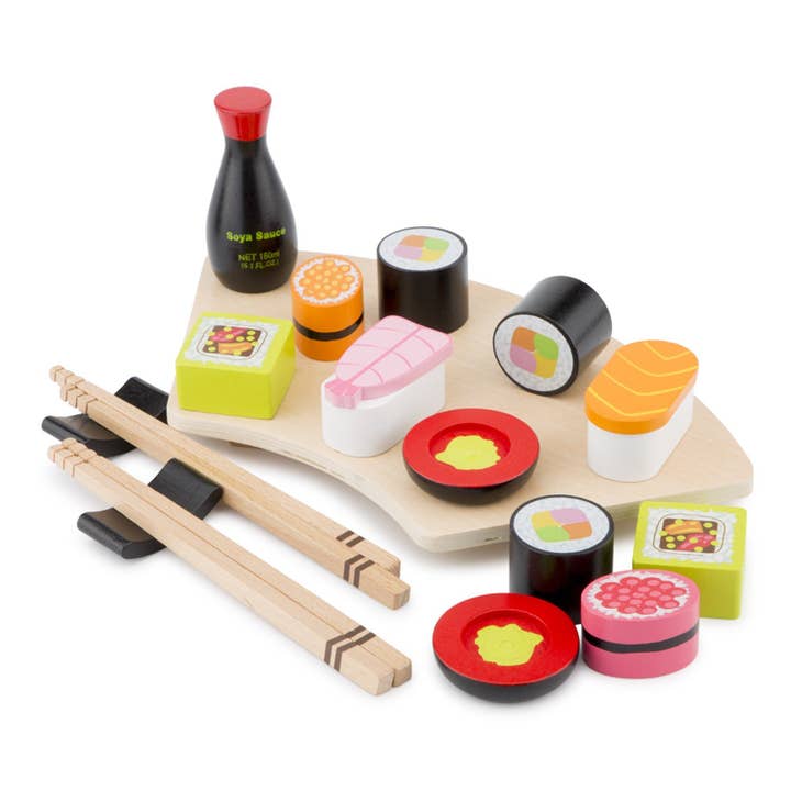 Ensemble de jeu sushi en bois pour la vente par New Classic Toys EU