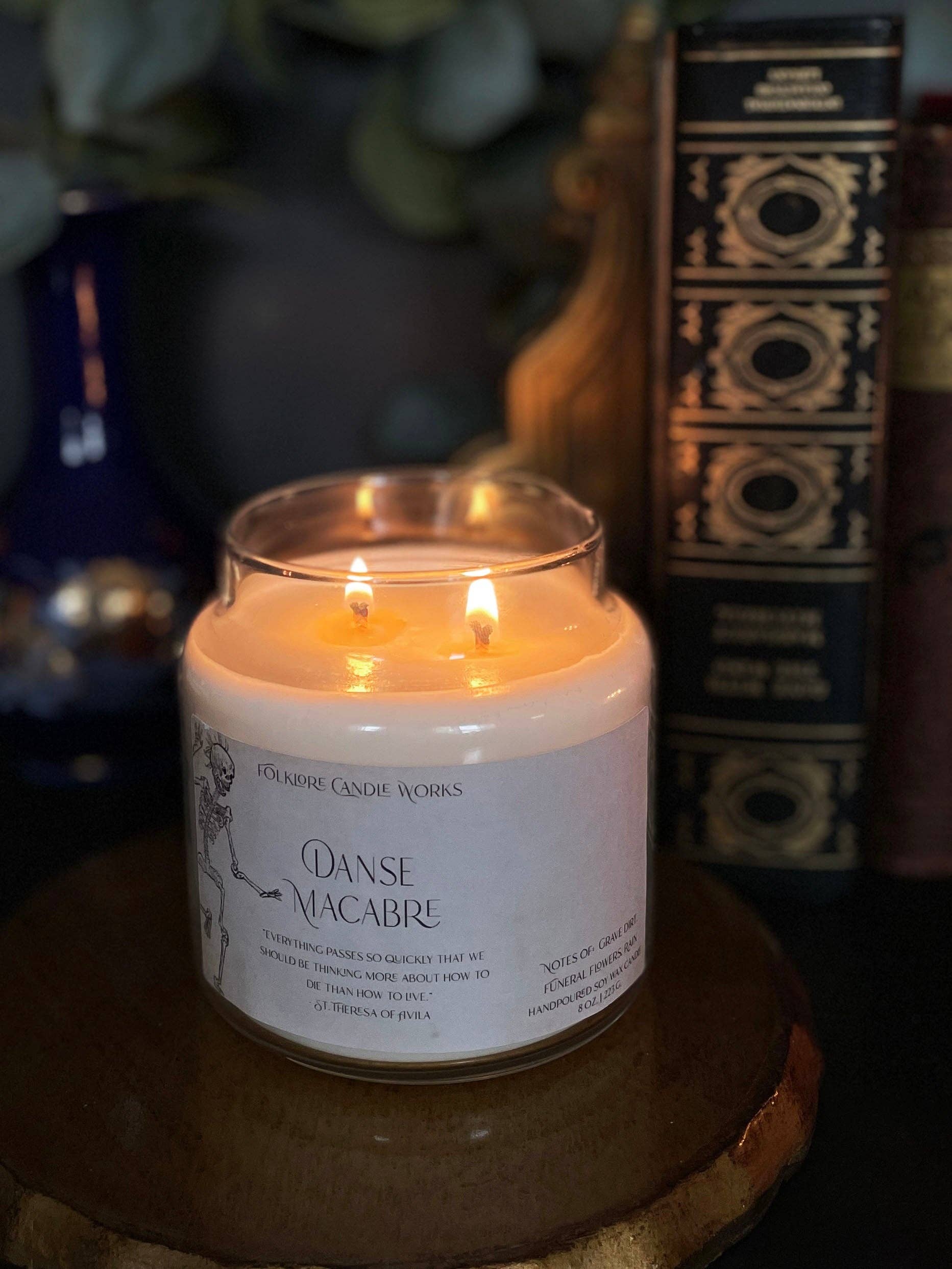 Folklore Candle Works - Wholesale Jar/filled candle - Danse Macabre || 16 oz. Gothic Candle | Rain Scent1