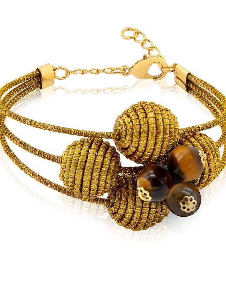 Sophie organic bracelet from Golden Grass for wholesale by Aline CELI