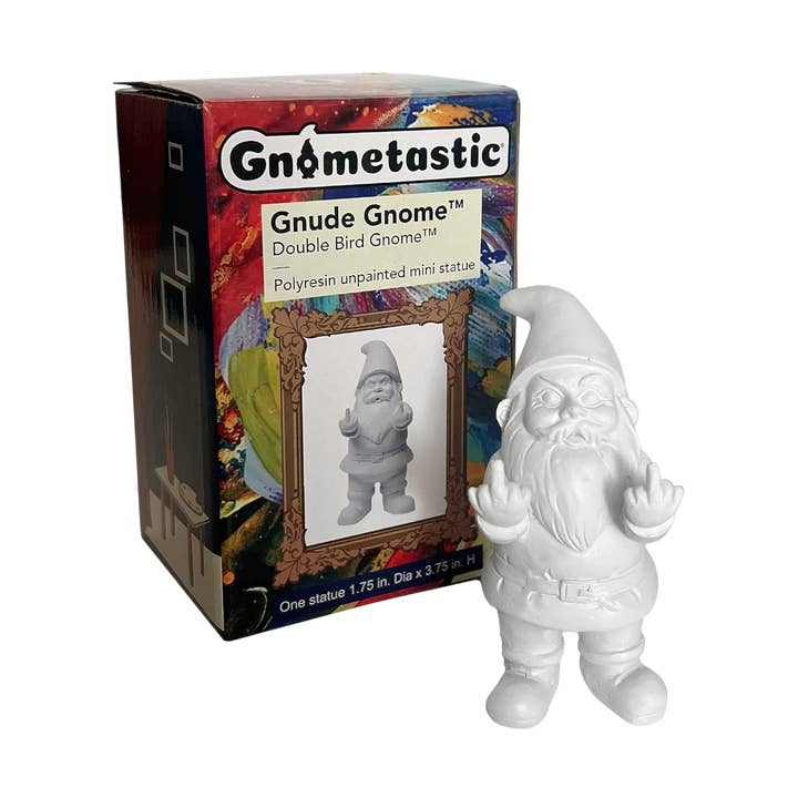 Gnometastic DIY Mini Gnude Garden Gnome - Double Bird for wholesale by 203 Brands