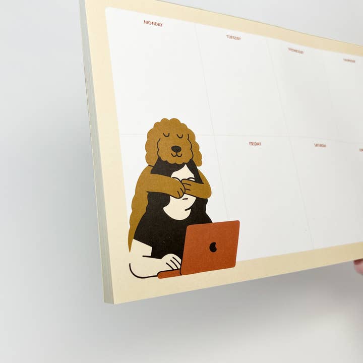 Sungy Side Up - Wholesale Planner - Weekly Planner Notepad with Golden Doodle – Dog Desk Notepad2