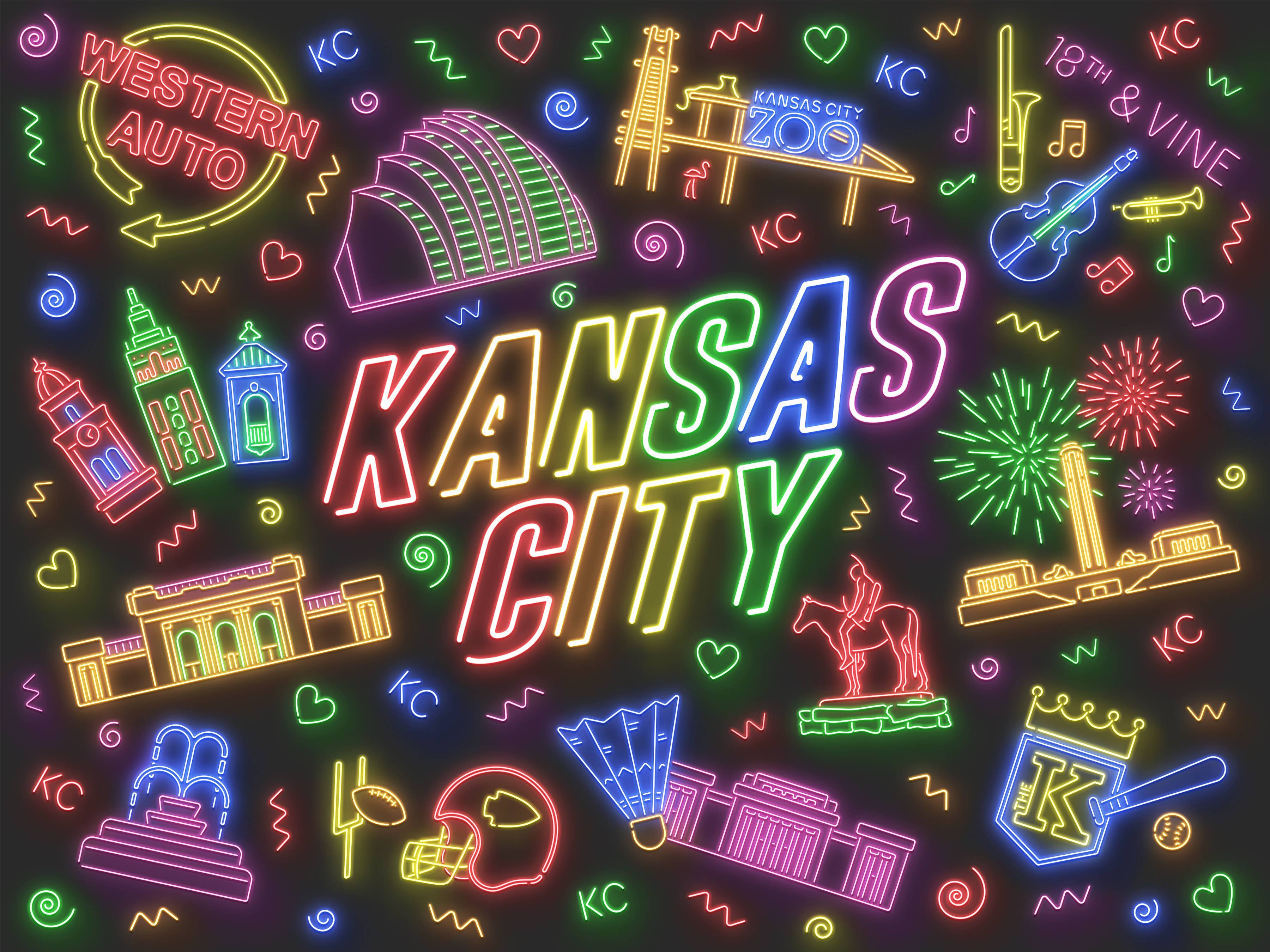 KC Labyrinth - Vente Puzzle – adulte - Kansas City Puzzle - Lumières Néon2