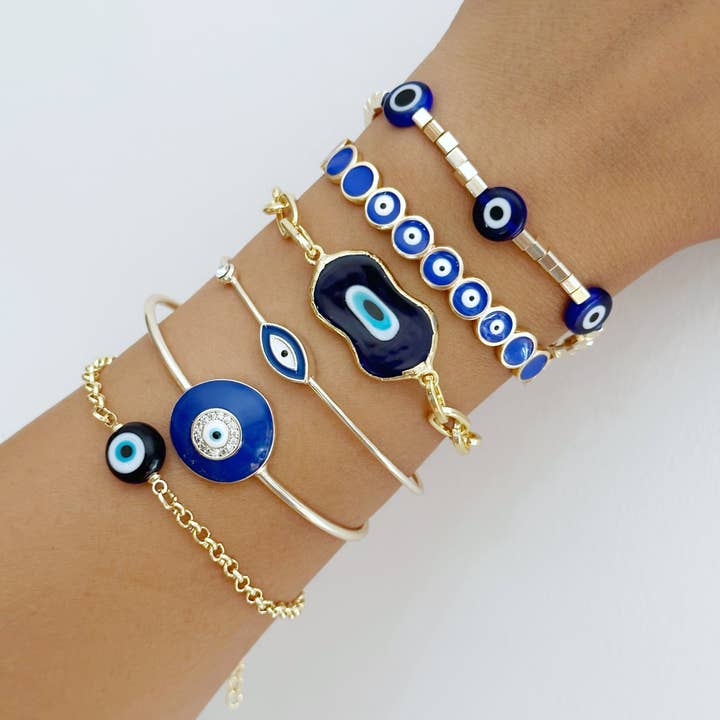 Evileyefavor - Wholesale Charm/Dangle Bracelet - Blue Evil Eye Bracelet, Christmas Gift for Her, Greek1