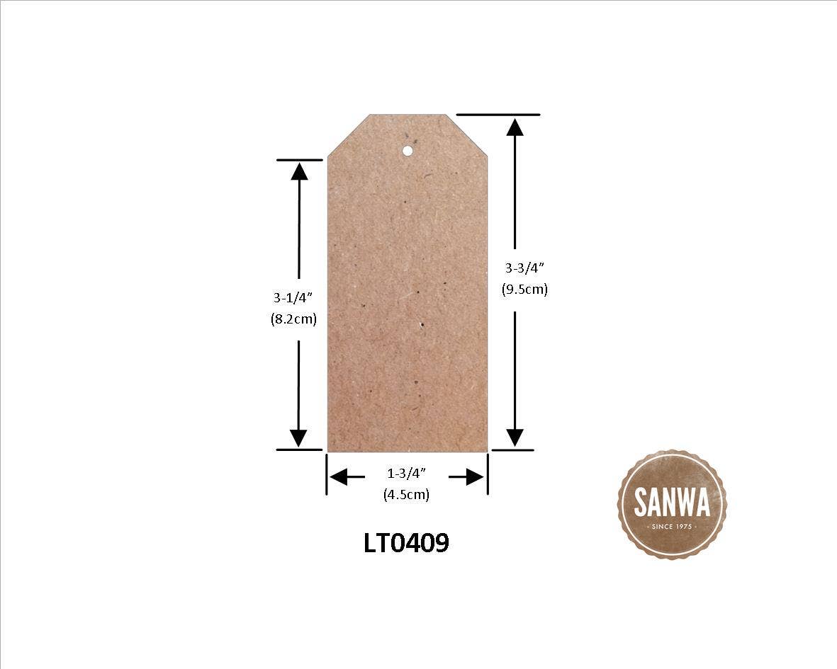 Sanwacraft – wholesale Presentetikett – Naturliga bruna hängande etiketter i kraftpapper - 500 st/fp2