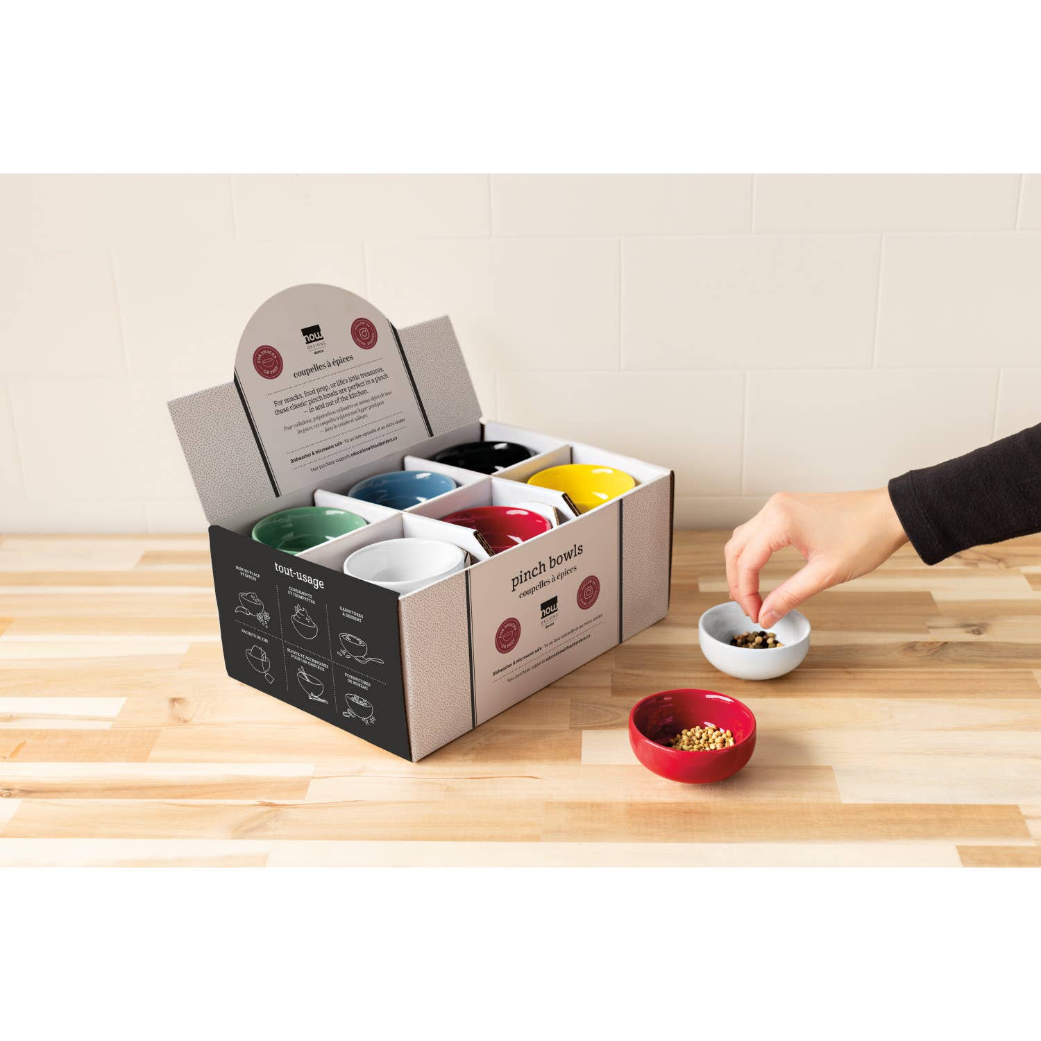 Now Designs by Danica - Wholesale Condiment/Dip Bowl - Color Center Pinch Bowl Counter Display Unit Set of 241