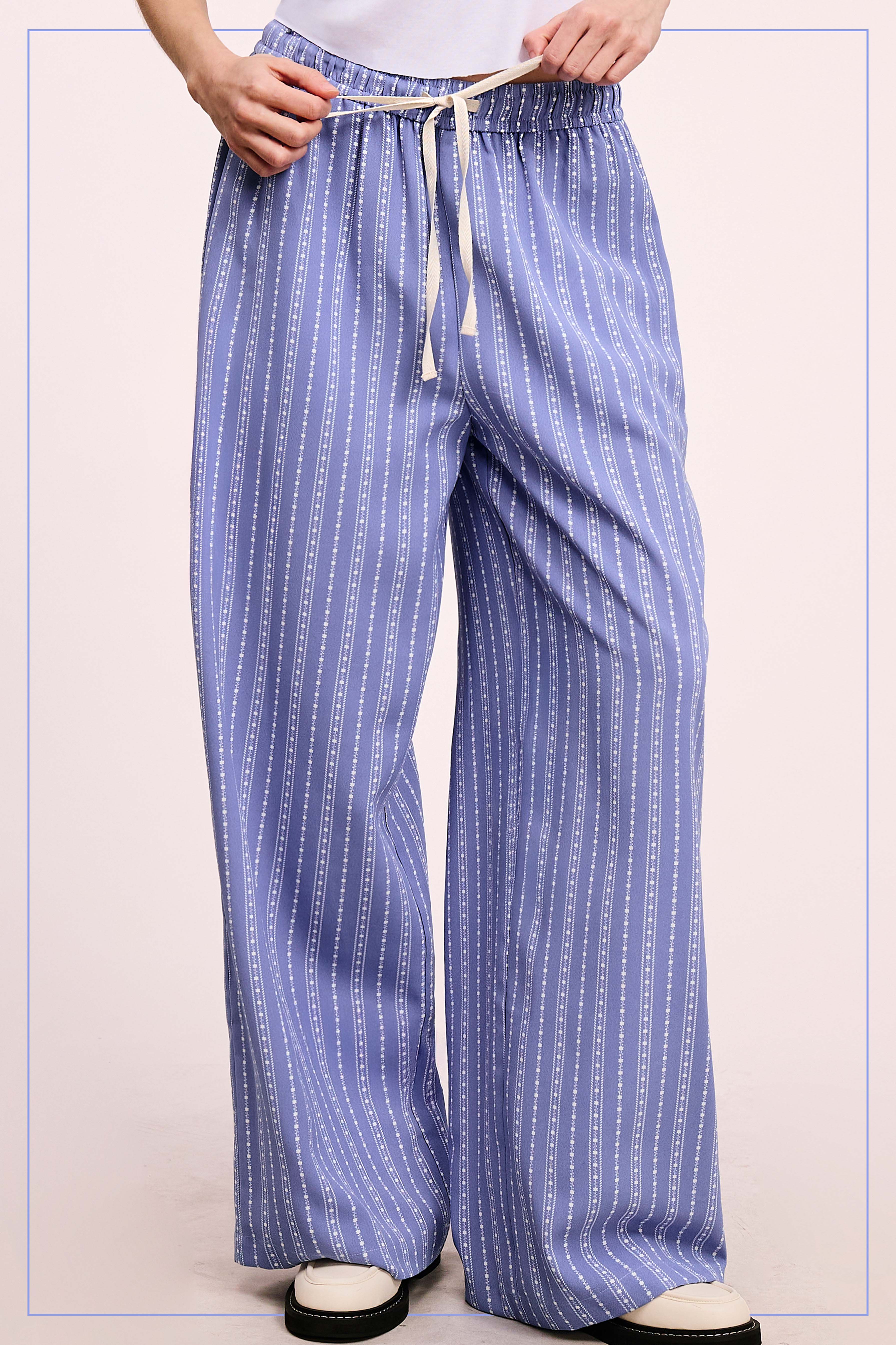 La Miel – Calças - Mulher por atacado – JDP4228-Calças de Design Padronizado de Corte Descontraído Com Bolsos13