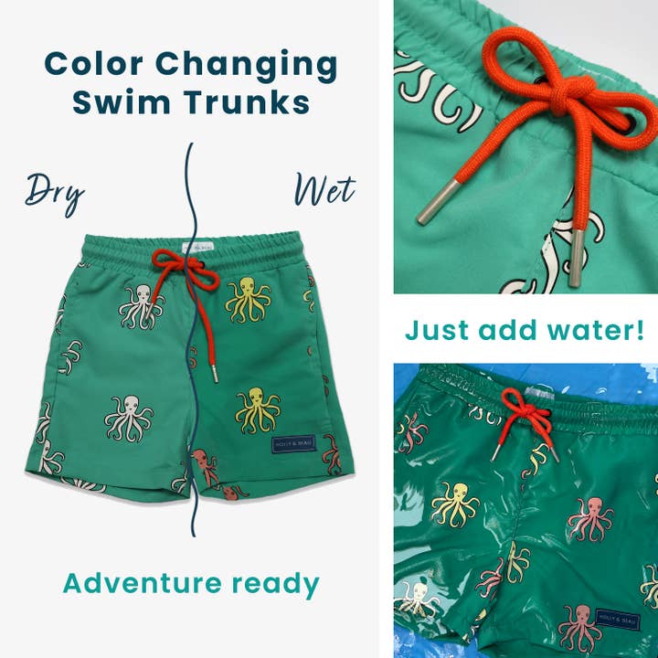 Holly and Beau – wholesale Swim shorts – Kids – Octopus Color Changing Boys Swim Trunks2