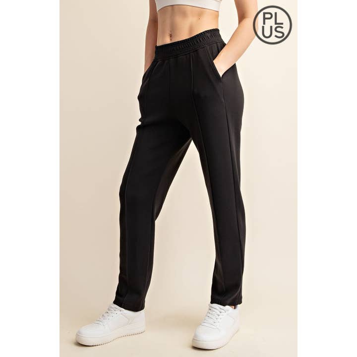 Rae Mode - Wholesale Broek - Dames - PLUS SIZE MODAL SCUBA PINTUCK BROEK3