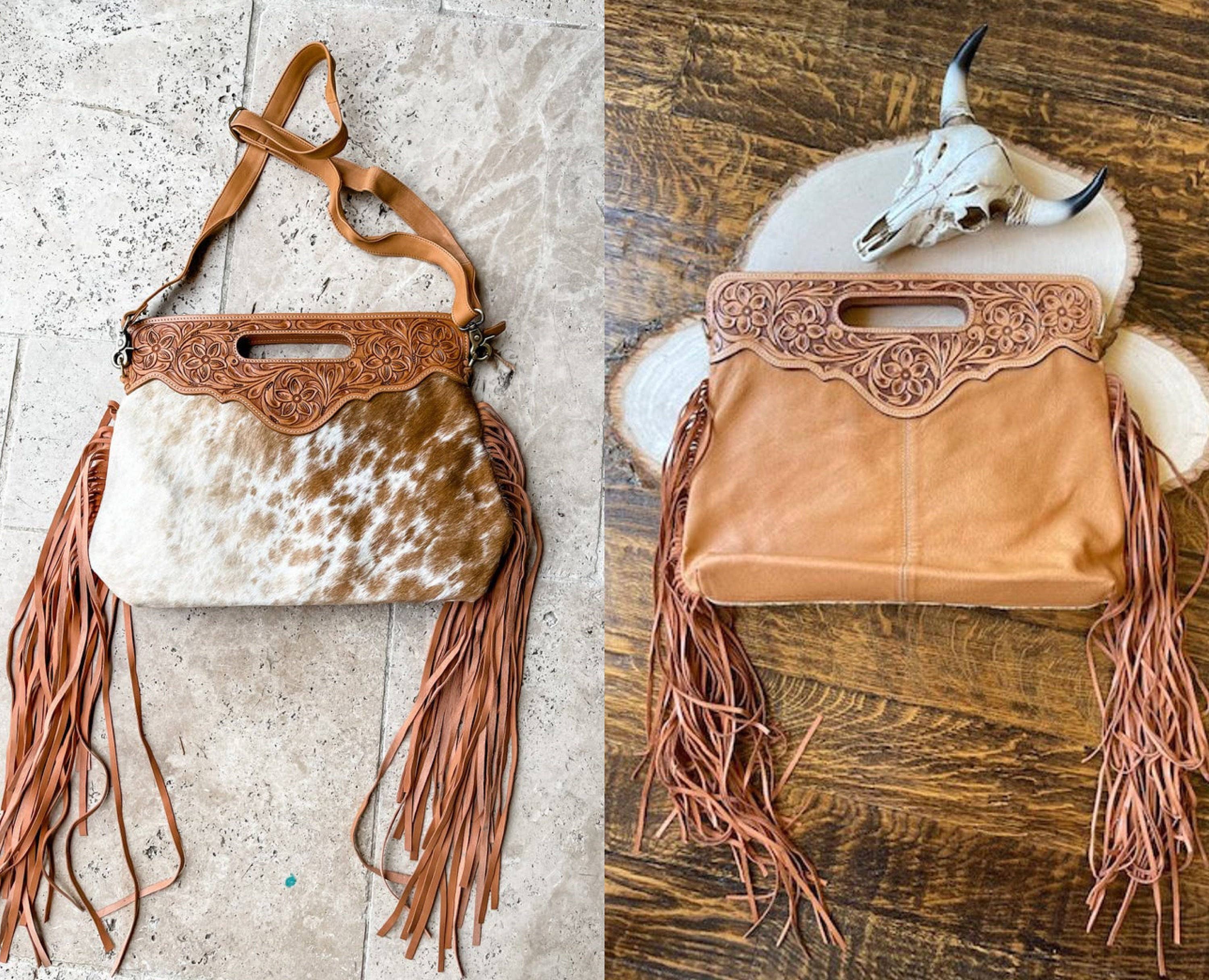 Boho Ranch Shop - Wholesale Crossbody Bag - Women's - The Maggie - Hand Tooled Leather Cowhide Crossbody Purse Bag9
