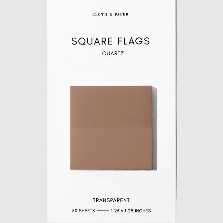 Cloth & Paper - Wholesale Bookmark - Square Transparent Page Flags49