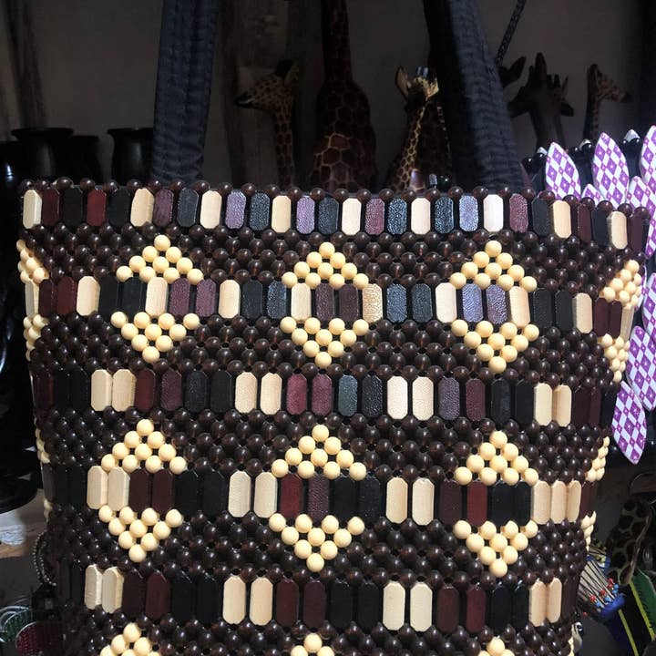 Tanzania Shopper - Wholesale Tote Bag - Women's - Wooden Designer Handbags7