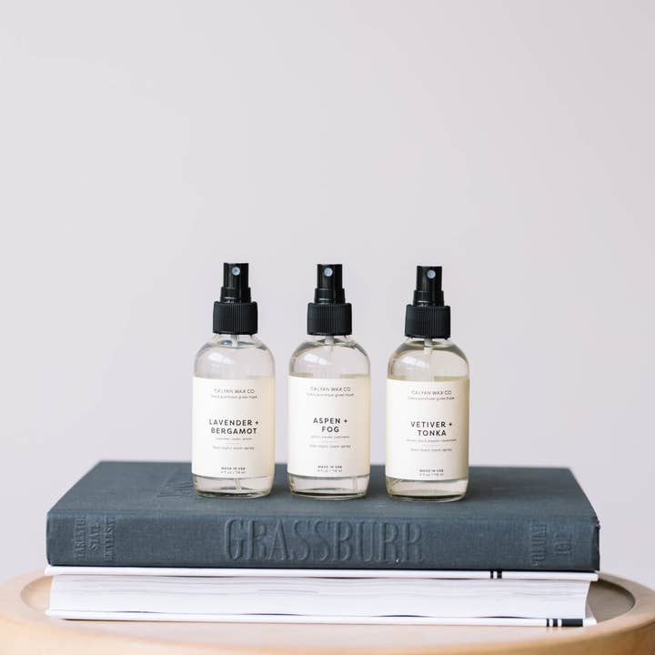 Calyan Wax Co. - Wholesale Room & Linen Spray - Vetiver + Tonka - Room Spray
