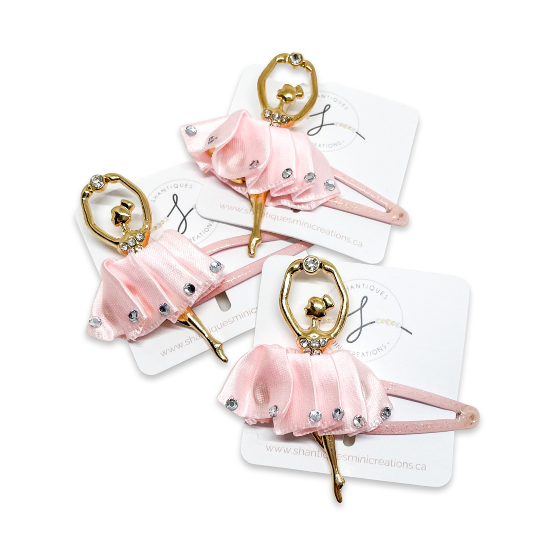 Shantiques Mini Creations – Clips para cabelo - Criança por atacado – Clip de Snap - Bailarina1