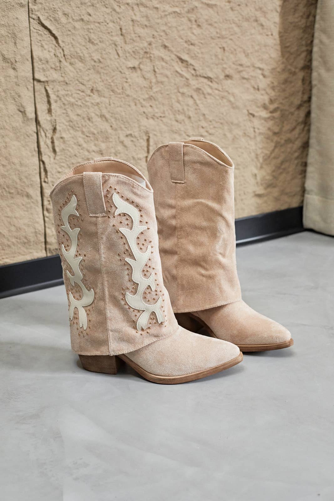 ERYNN - Wholesale Booties - Women's - cuffed cowboy boots - Heather5