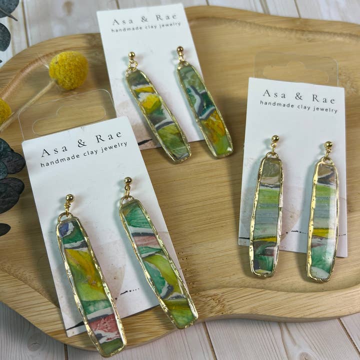 Asa&Rae - Wholesale Dangle Earrings - Oblong Rectangle Dangle9