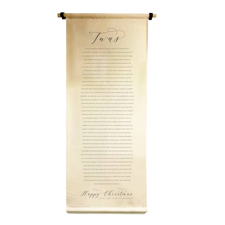 3'x6' Canvas Scroll - Twas the Night for wholesale by Brayden and Brooks
