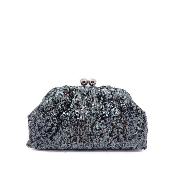 Belle Trading Ltd - Wholesale Clutch Bag - Women's - Rylee Sequin Pouch Clutch Bag with Chain7