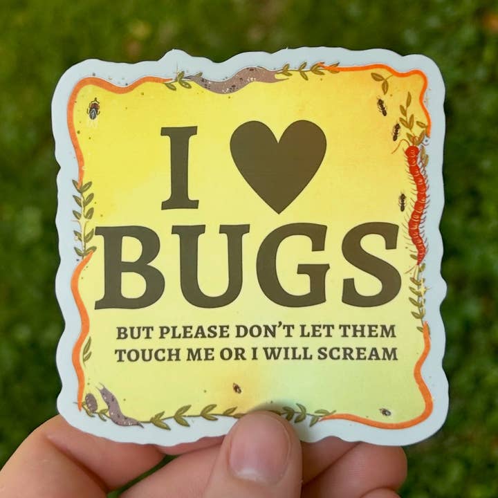 Autocollant J'aime les insectes pour la vente par Glitter and Toadstools