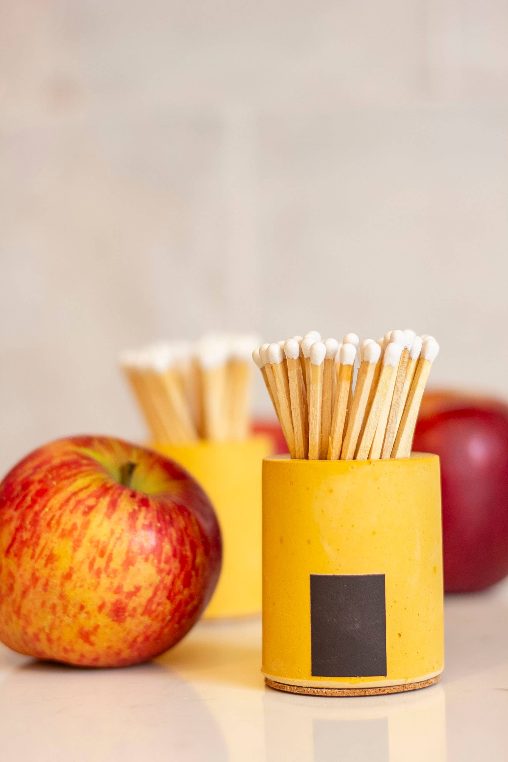 Tenn Prairie – wholesale Match holder – Cylinder Match Holder – Concrete Design with 3-Inch Safety Matches4