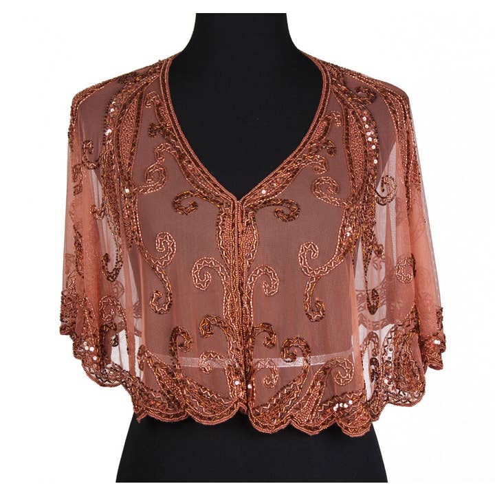 Western Fashion - Wholesale Cape - Women's - 8906 - Beaded Flapper Cape2