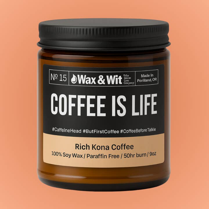 Coffee is Life for wholesale by Wax &. Wit Candles