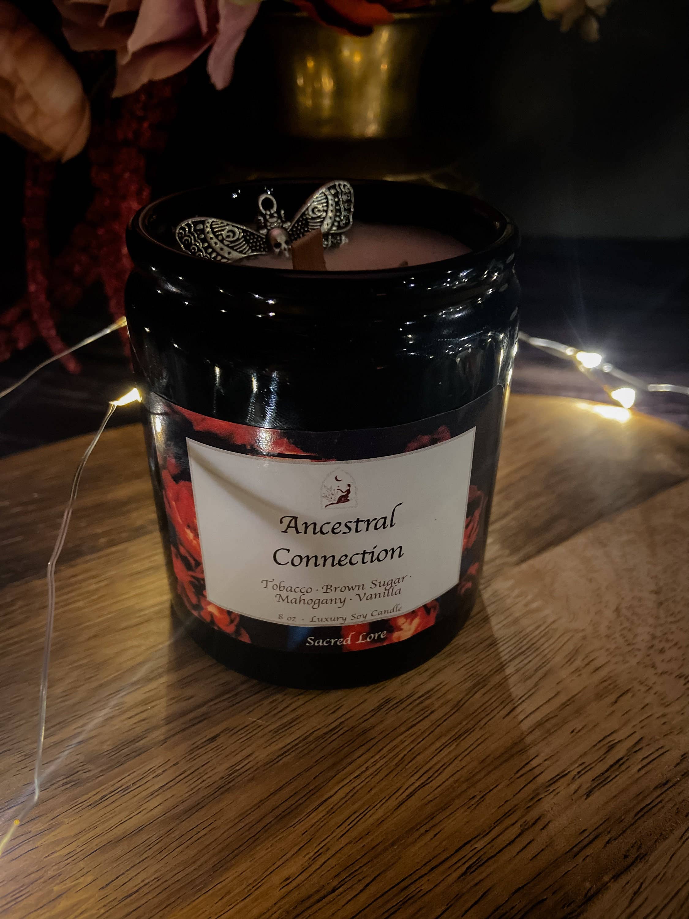 Sacred Lore - Vente Bougie en bocal - Bougie de connexion ancestrale, bougie rituelle en pot apothicaire3