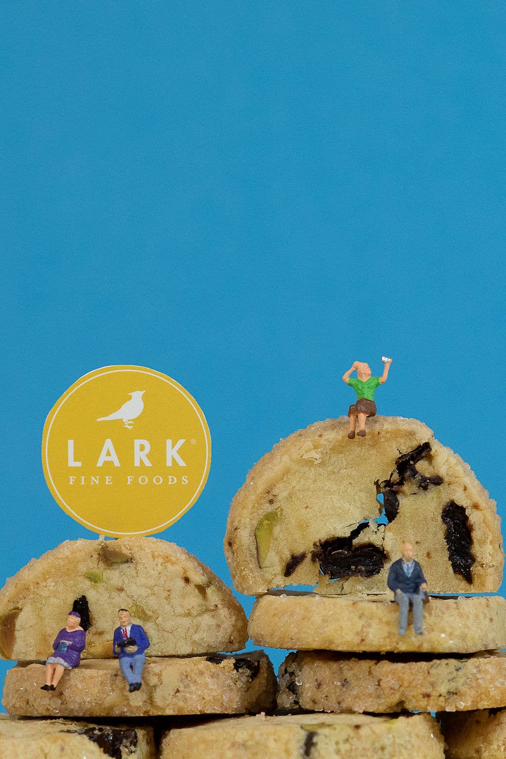 Lark Fine Foods - Wholesale Cookie - Pistachio Cherry Sable "Petit Paquet" - Case of 241