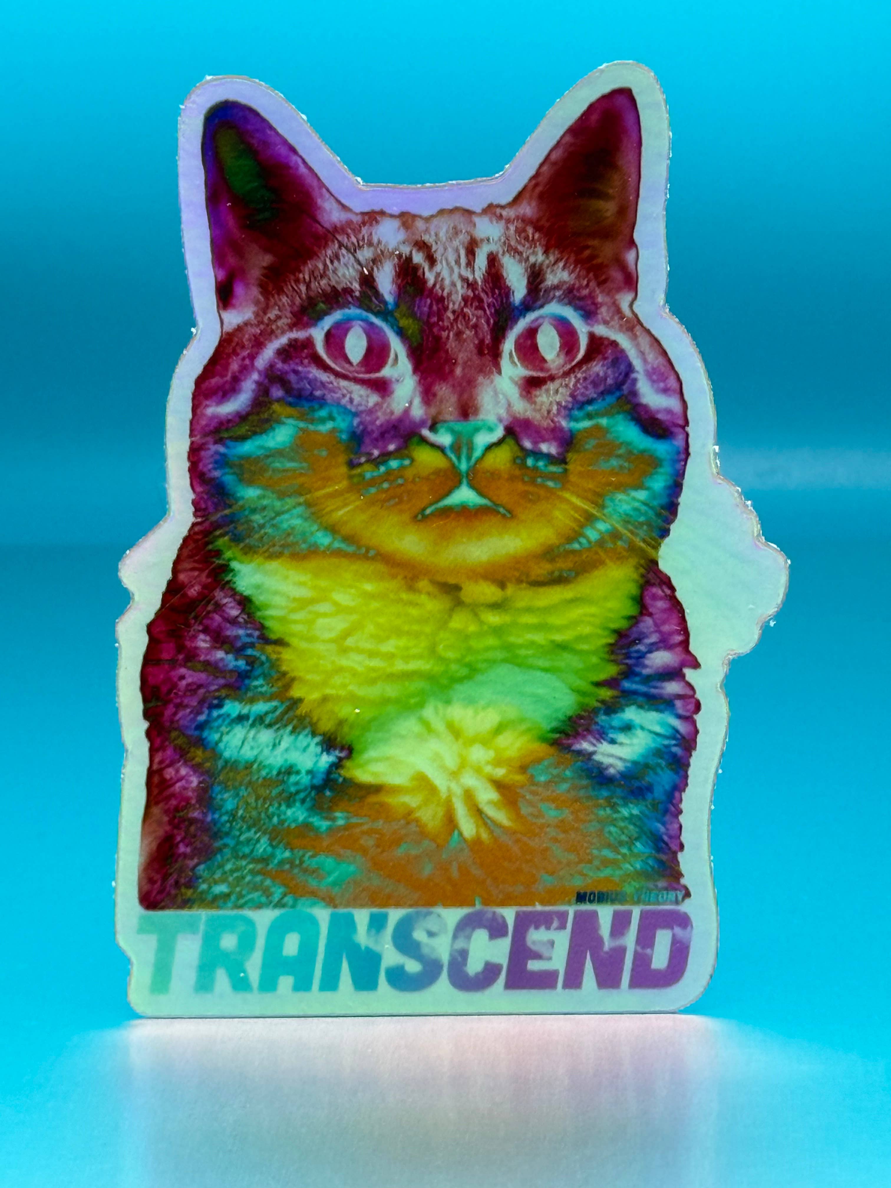 Mobius Theory - Wholesale Sticker - Holographic Psychedelic TRANSCEND 3.5" Die Cut Sticker1