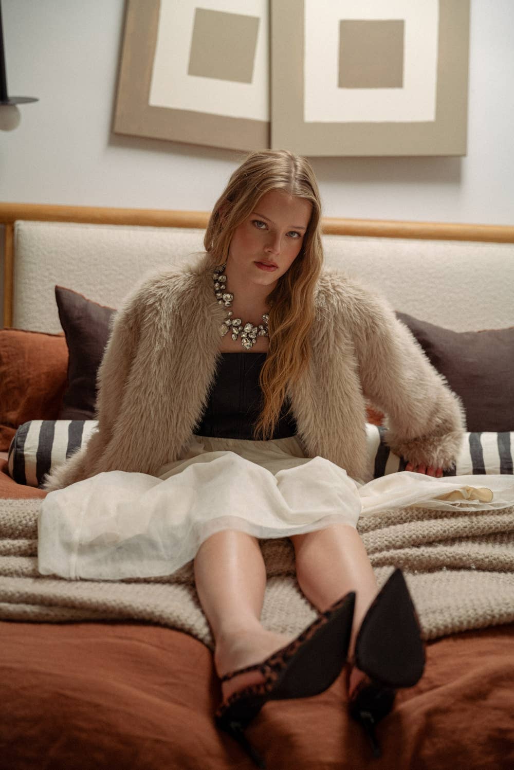 MIOU MUSE - Wholesale Dress - Women's - D5110   MESHED SKIRT WITH PU LONG DRESS13