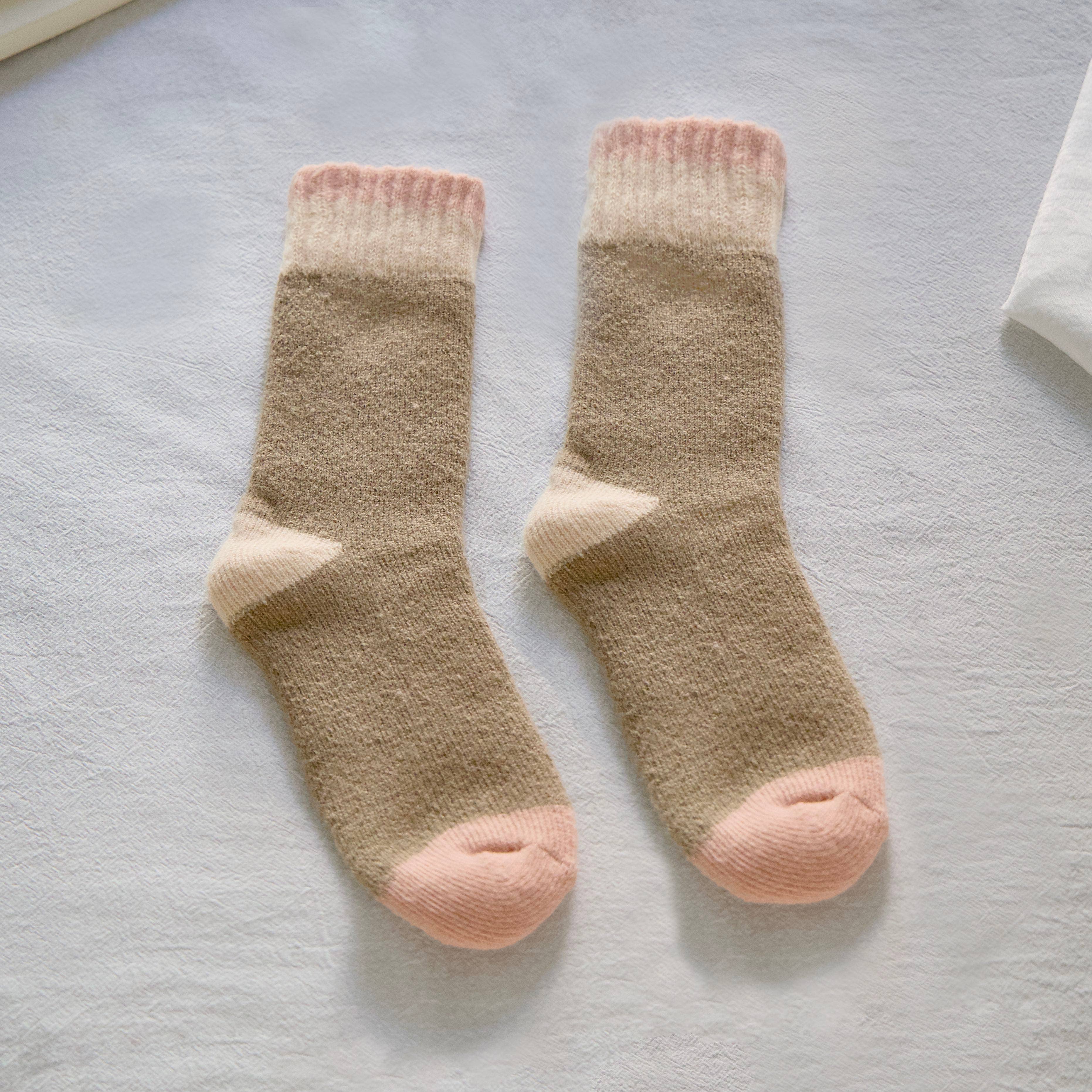 Happy Knits - Venta al por mayor Calcetines - Mujer - Calcetines gruesos de lana para mujer - Calidez acogedora en rosa2