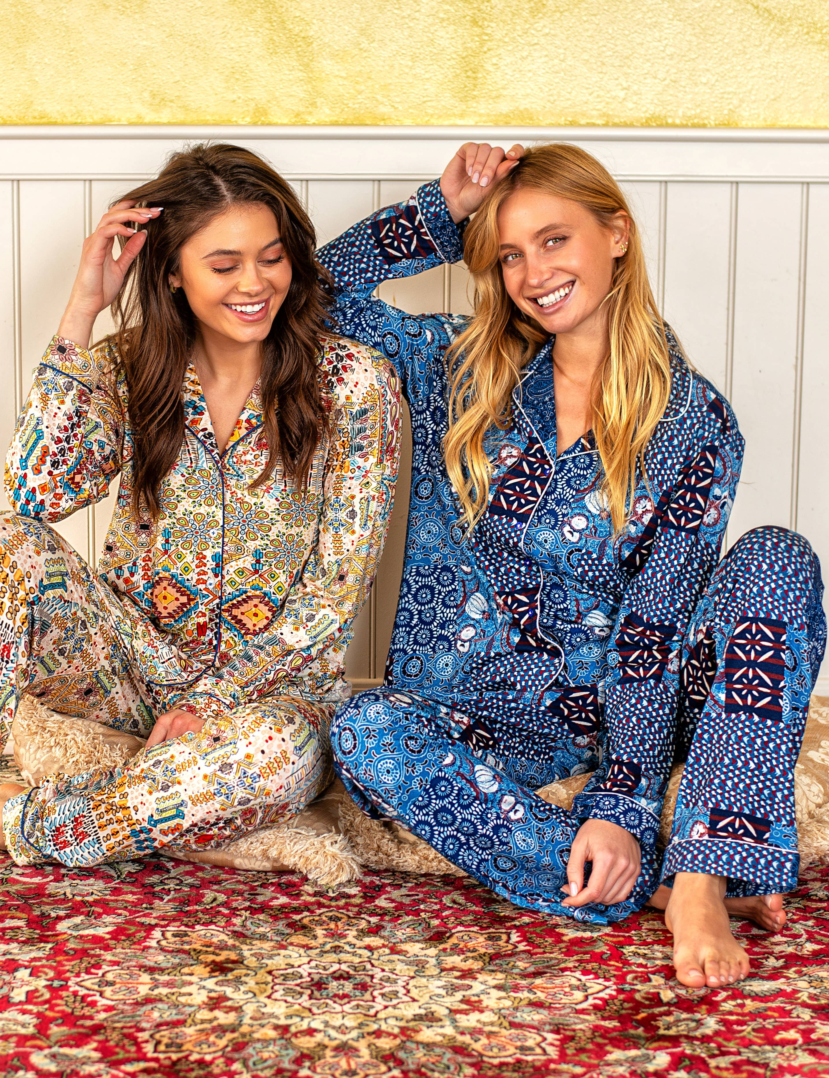 Wisteria Nadi Wisteria- Printed Long Sleeve Pajama Set for wholesale on Faire3