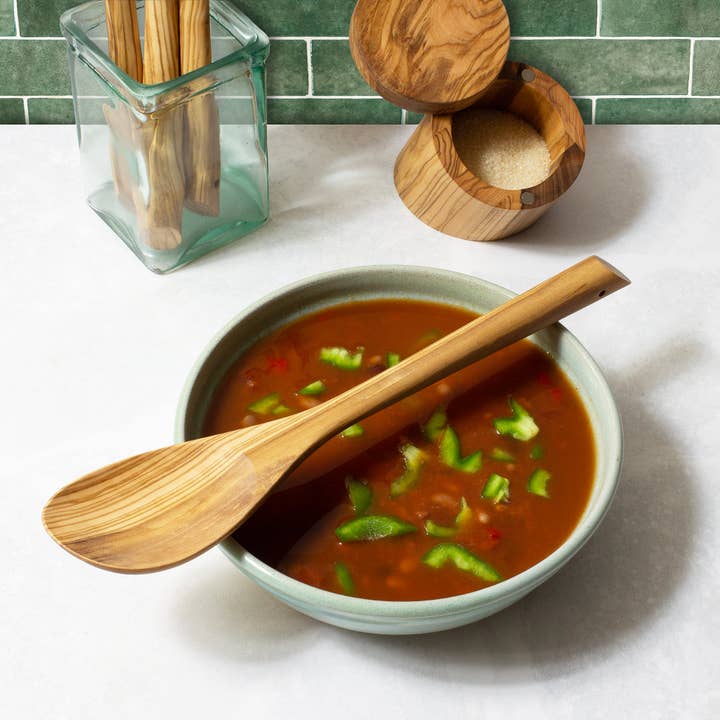 Totally Bamboo - Wholesale Kitchen Spoon - Rock & Branch® Olive Wood Cooking Spoon, Safe for Nonstick