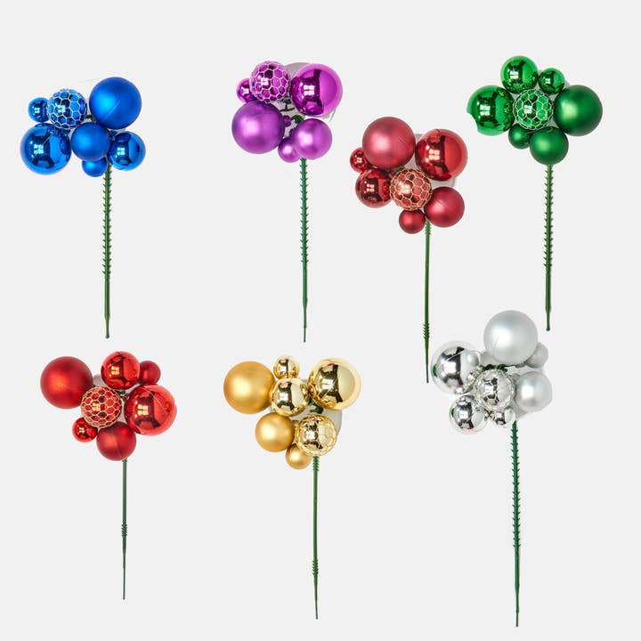 WORTH IMPORTS - Wholesale Christmas Decoration - Xmas Ball Pick X 7