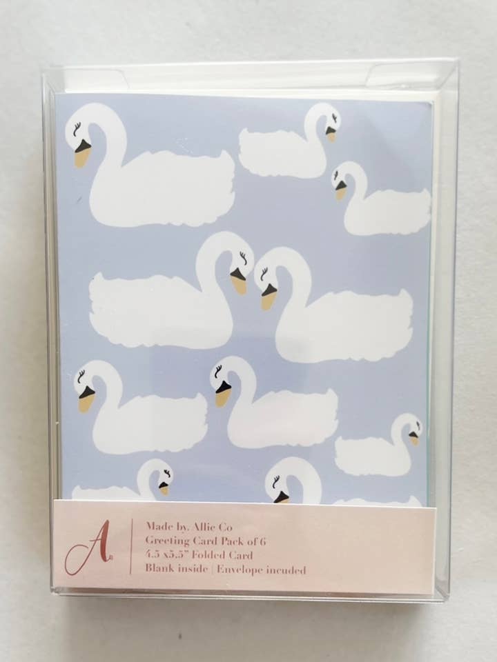 Swan Greeting Card Bundle for wholesale by Made by Allie Co.